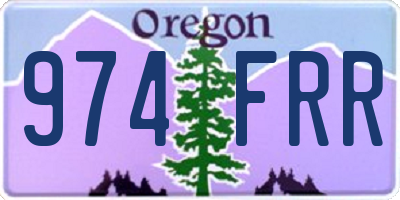 OR license plate 974FRR
