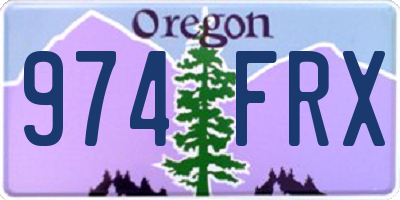 OR license plate 974FRX
