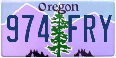 OR license plate 974FRY