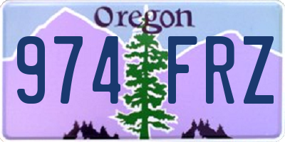 OR license plate 974FRZ
