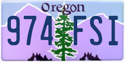 OR license plate 974FSI