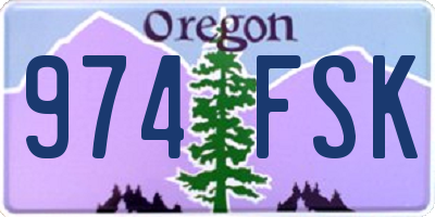 OR license plate 974FSK