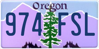 OR license plate 974FSL