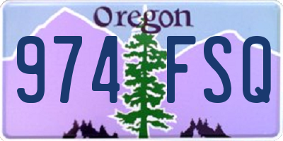 OR license plate 974FSQ