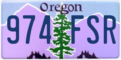 OR license plate 974FSR