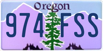 OR license plate 974FSS