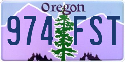 OR license plate 974FST