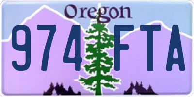 OR license plate 974FTA