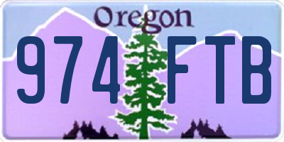 OR license plate 974FTB