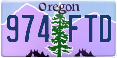 OR license plate 974FTD