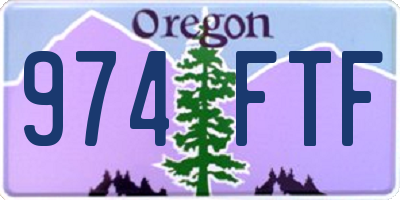 OR license plate 974FTF