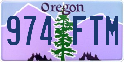 OR license plate 974FTM