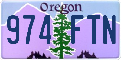 OR license plate 974FTN