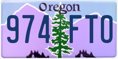 OR license plate 974FTO