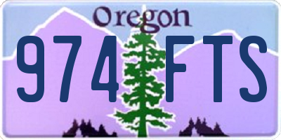 OR license plate 974FTS