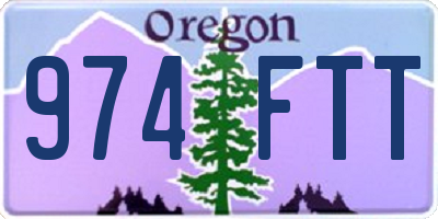 OR license plate 974FTT
