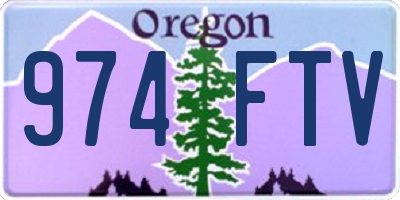 OR license plate 974FTV