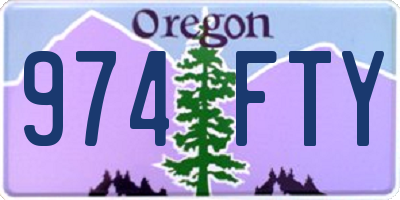 OR license plate 974FTY