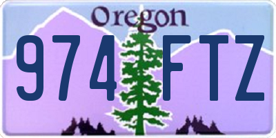 OR license plate 974FTZ