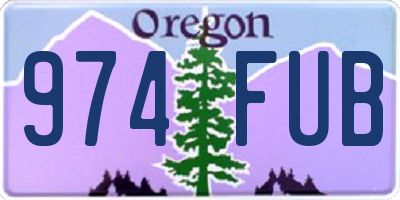 OR license plate 974FUB
