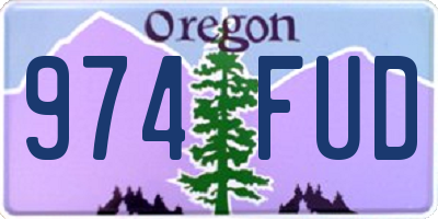 OR license plate 974FUD