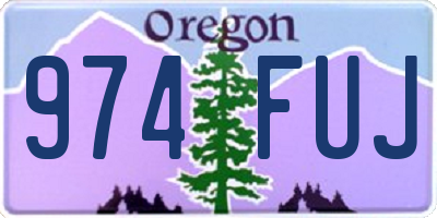 OR license plate 974FUJ