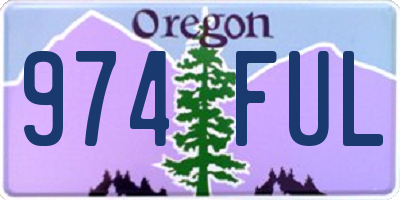 OR license plate 974FUL