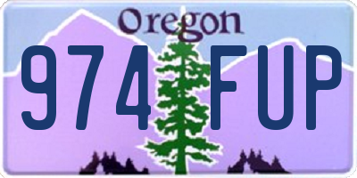 OR license plate 974FUP