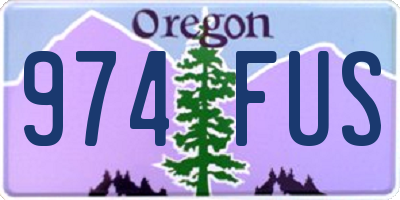 OR license plate 974FUS