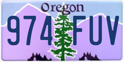 OR license plate 974FUV