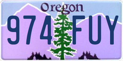 OR license plate 974FUY