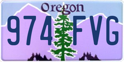 OR license plate 974FVG