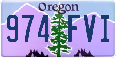 OR license plate 974FVI