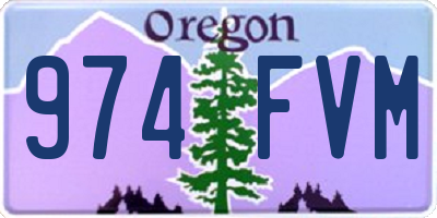 OR license plate 974FVM