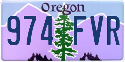 OR license plate 974FVR