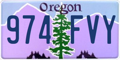 OR license plate 974FVY