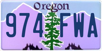 OR license plate 974FWA