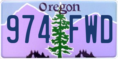 OR license plate 974FWD