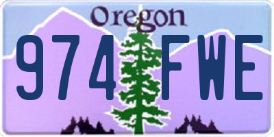 OR license plate 974FWE