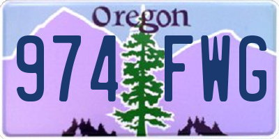 OR license plate 974FWG