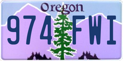 OR license plate 974FWI