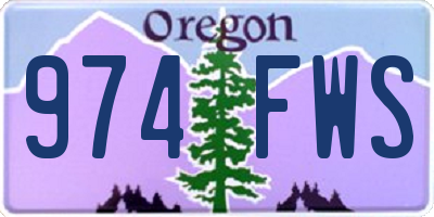 OR license plate 974FWS