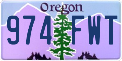 OR license plate 974FWT