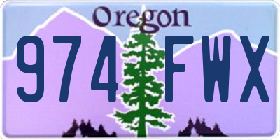 OR license plate 974FWX