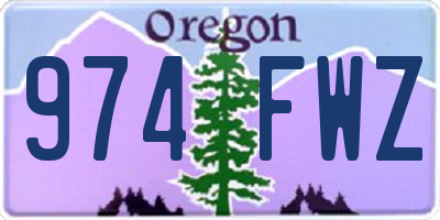 OR license plate 974FWZ