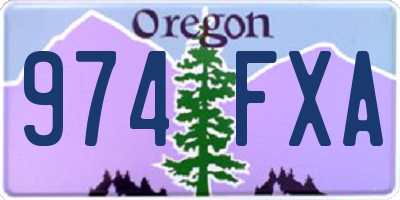 OR license plate 974FXA