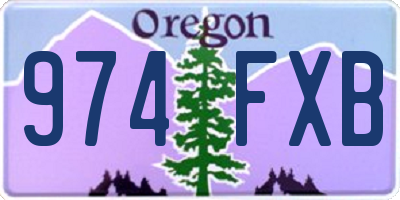 OR license plate 974FXB