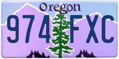 OR license plate 974FXC