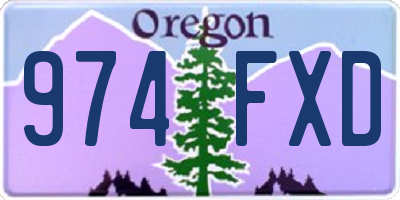 OR license plate 974FXD