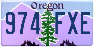 OR license plate 974FXE